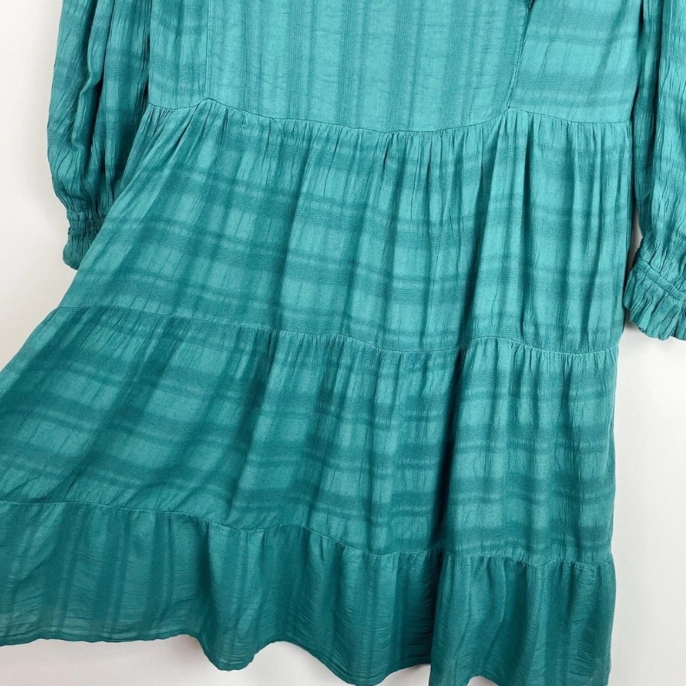 Anthropologie Amadi Rossi embossed ruffle shift dress - Picture 2 of 11